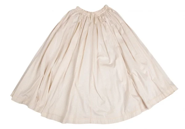 マドモアゼルノンノンMademoiselle NON NON コットンストレッチボーダースカート ベージュ白M位 K-113441_002
