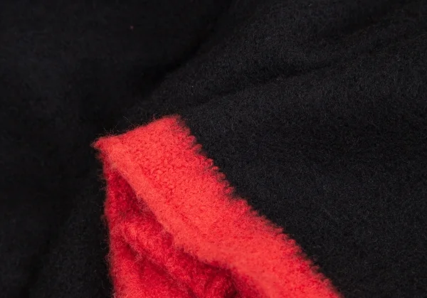 コムデギャルソン オムCOMME des GARCONS HOMME 裾配色縮絨ニットカーディガン 黒M位 K-113445_018