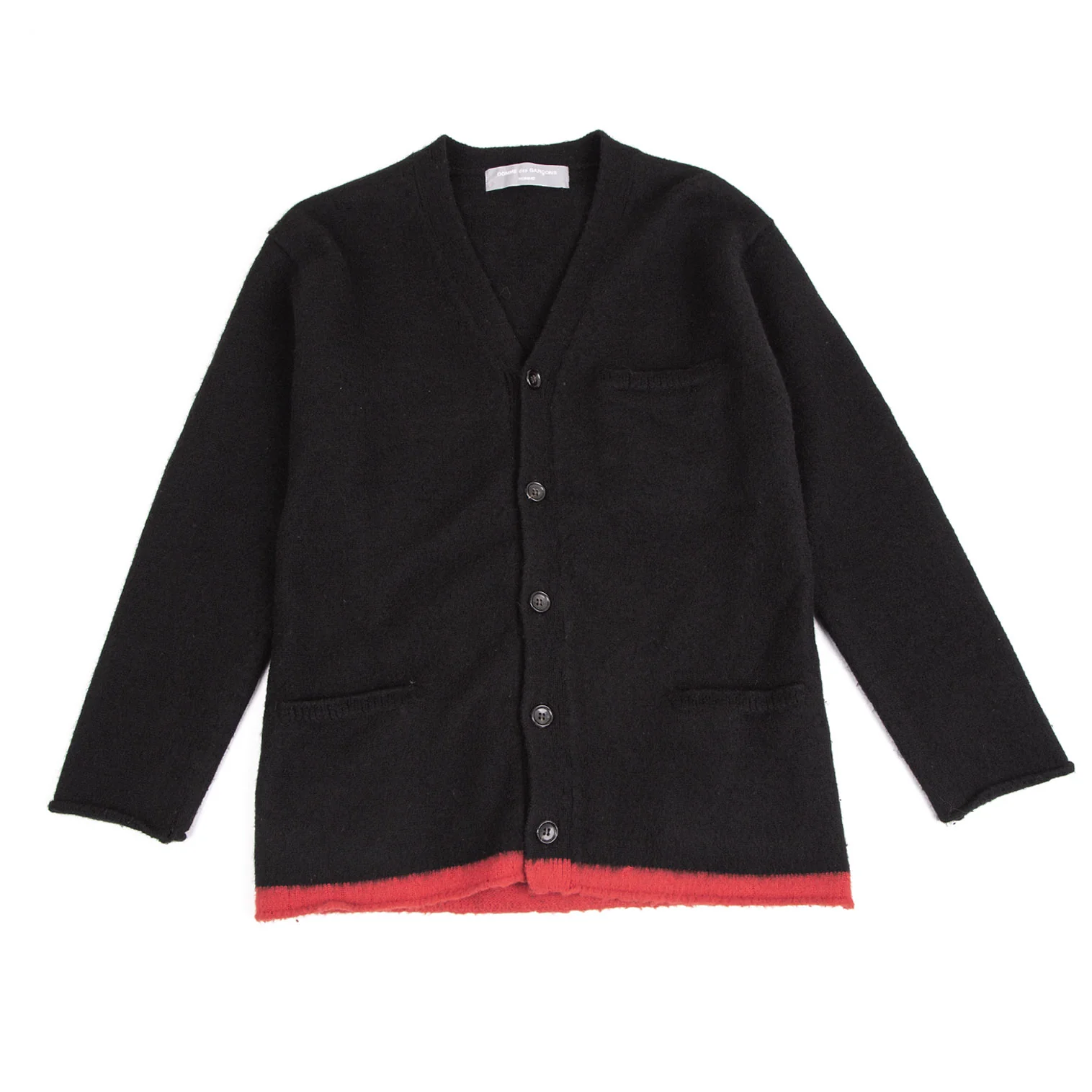 comme des garcons homme ウール　切替カーディガン コムデギャルソン オムCOMME des GARCONS HOMME 裾配色縮絨