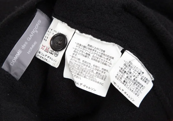 コムデギャルソン オムCOMME des GARCONS HOMME 裾配色縮絨ニットカーディガン 黒M位 K-113445_020
