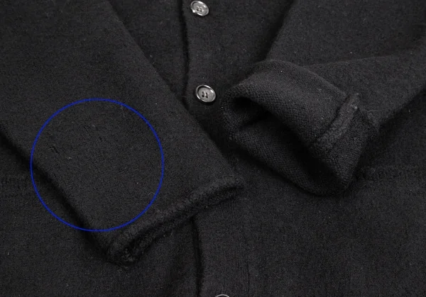 コムデギャルソン オムCOMME des GARCONS HOMME 裾配色縮絨ニットカーディガン 黒M位 K-113445_007