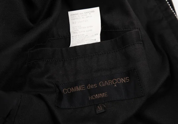コムデギャルソン オムCOMME des GARCONS HOMME コットンスイングトップジャケット 黒M K-113446_016