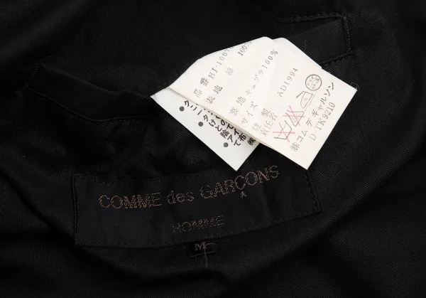 コムデギャルソン オムCOMME des GARCONS HOMME コットンスイングトップジャケット 黒M K-113446_017