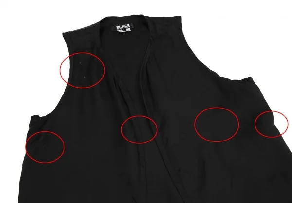 ブラックコムデギャルソンBLACK COMME des GARCONS バック富士虎スカジャン刺繍ベスト 黒L K-113462_009