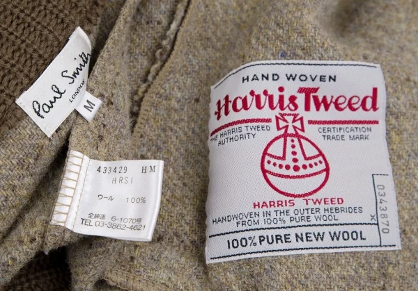 Paul Smith LONDON Rib Knit Switch Harris Tweed Blouson K-113464_014