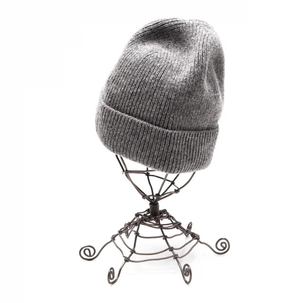 アーペーセーA.P.C. リブウールパッチニットキャップ グレー K-113471_002