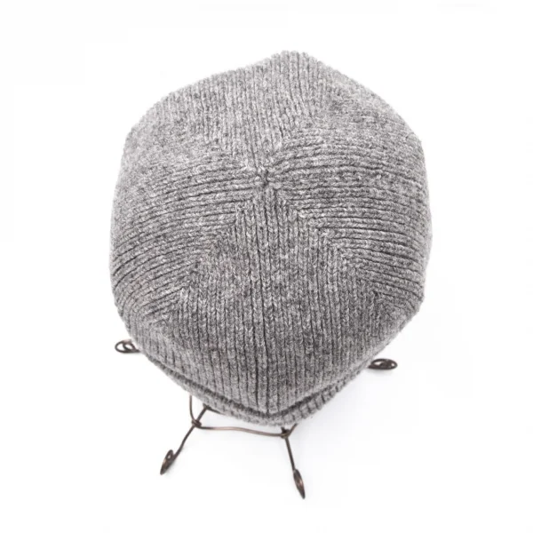アーペーセーA.P.C. リブウールパッチニットキャップ グレー K-113471_006
