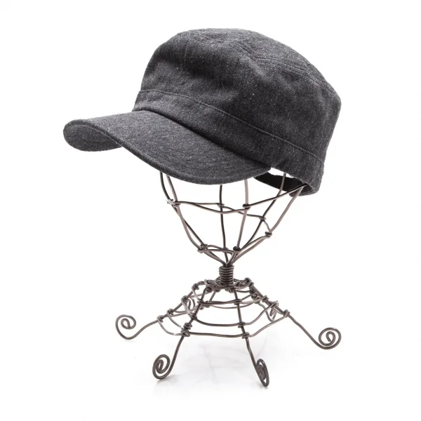 カシラCA4LA ウールコットンワークキャップ チャコール K-113472_001