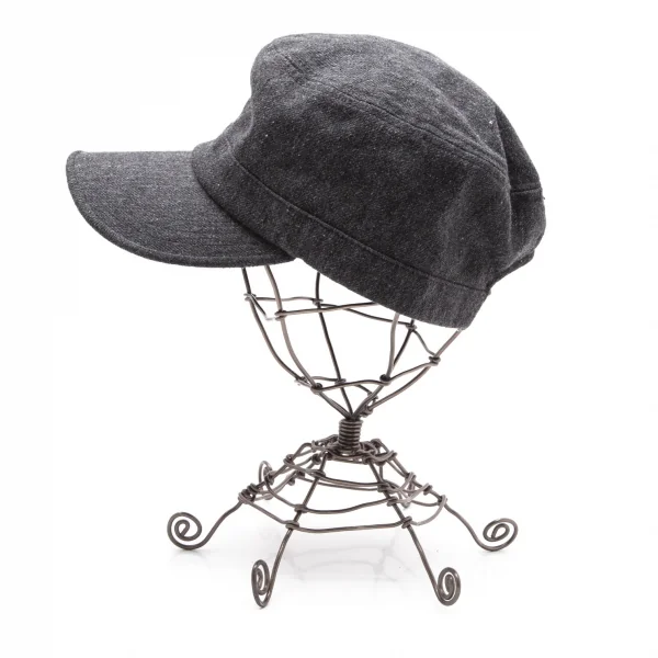 カシラCA4LA ウールコットンワークキャップ チャコール K-113472_002