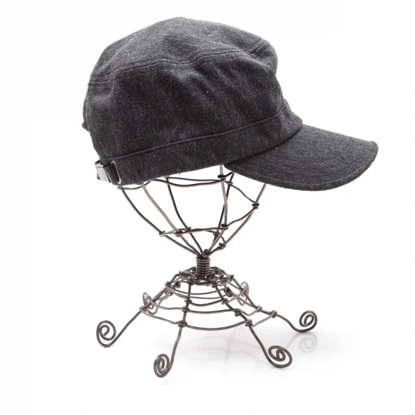 カシラCA4LA ウールコットンワークキャップ チャコール K-113472_004