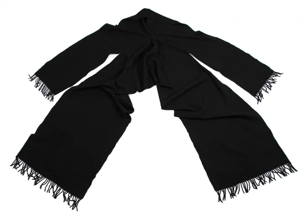 アツロウタヤマA.T ATSURO TAYAMA フリンジマフラーショール 黒M位 K-113478_006