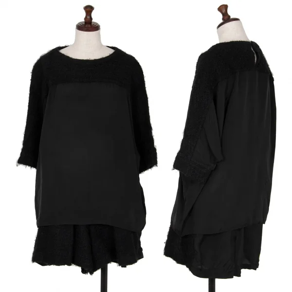 ワイズY's キュプラツィード切替セットアップ 黒紺2・1 K-113508_001