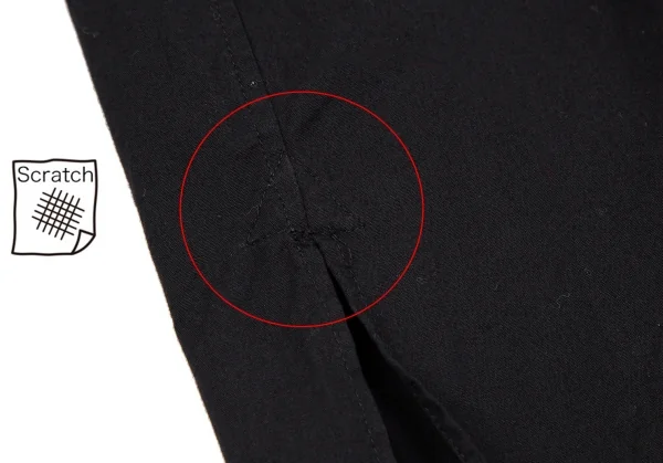 タケシコウサカバイ ワイズ ピンクレーベルTAKESHI KOSAKA by Y's Pink Label コットンフロントギャザーデザインプルオーバーロングシャツ 黒2 K-113510_012