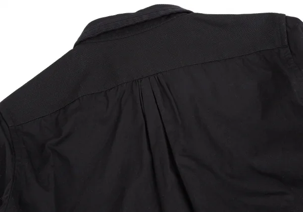 タケシコウサカバイ ワイズ ピンクレーベルTAKESHI KOSAKA by Y's Pink Label コットンフロントギャザーデザインプルオーバーロングシャツ 黒2 K-113510_016