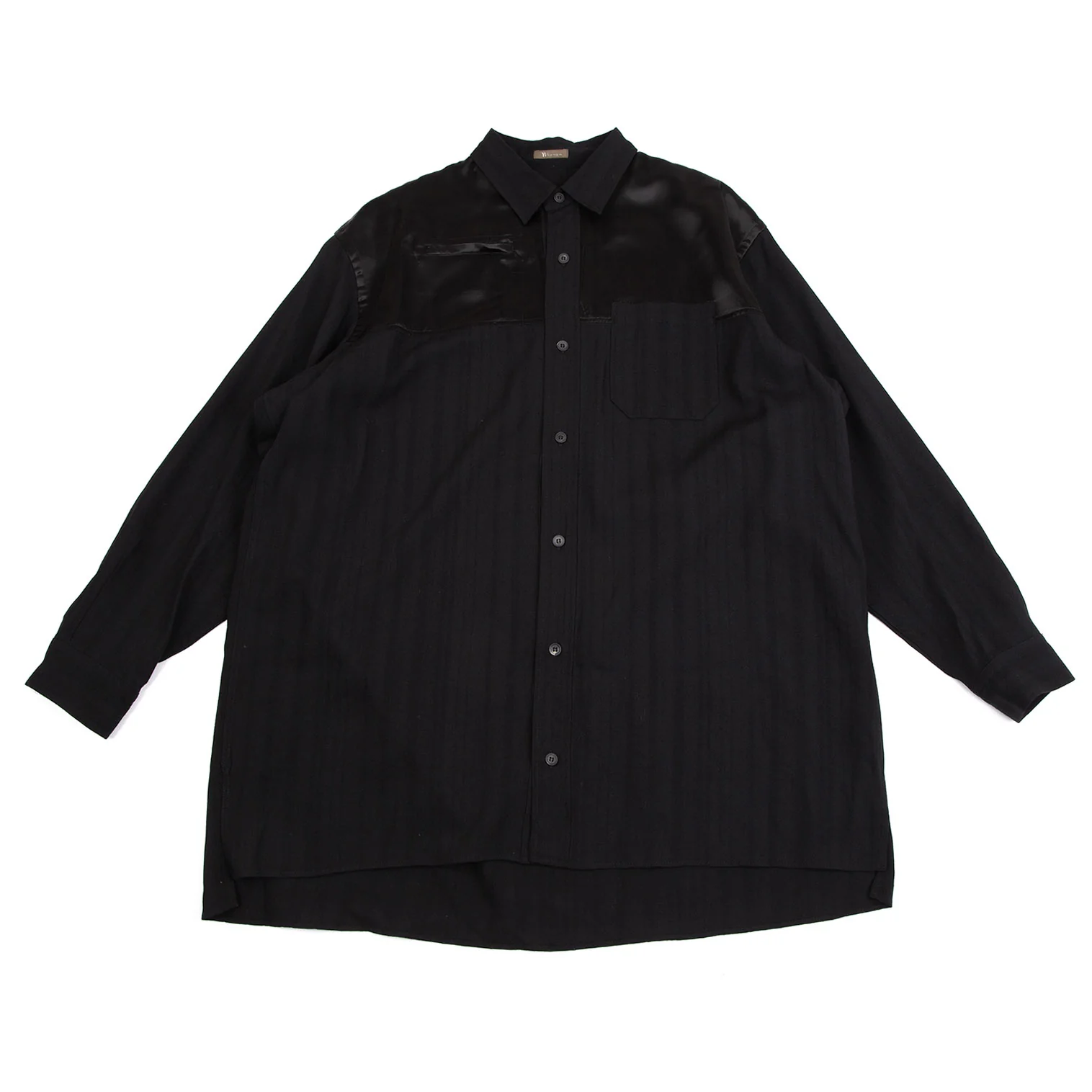 ワイズフォーメンY's for men ヨークサテン切替ウールシャドー