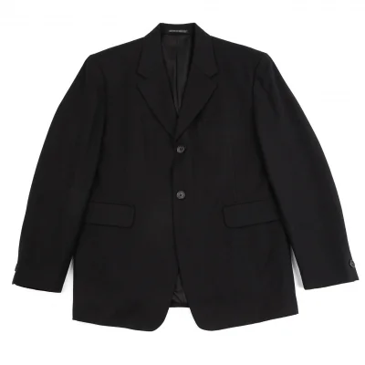 ヨウジヤマモト プールオムYohji Yamamoto POUR HOMMEウール2Bノッチドラペルジャケット
