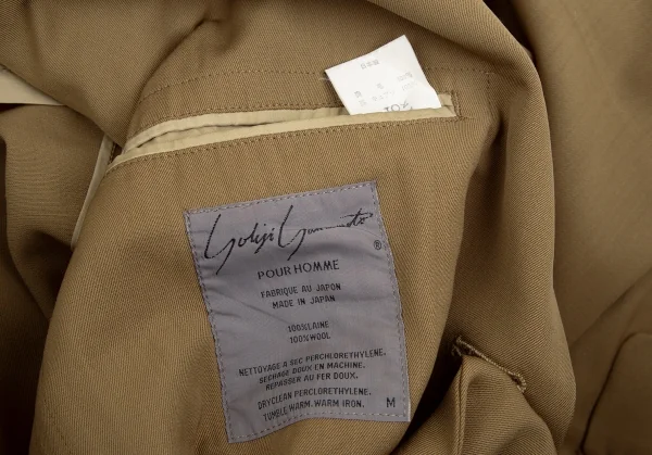 Yohji Yamamoto POUR HOMME Check Patch Wool Gaba Jacket K-113550_020