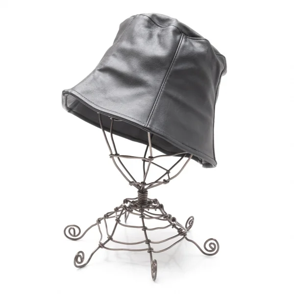 新品!レイビームスRay Beams フェイクレザーベルハット 黒 K-113565_001