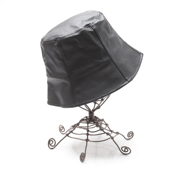 新品!レイビームスRay Beams フェイクレザーベルハット 黒 K-113565_004