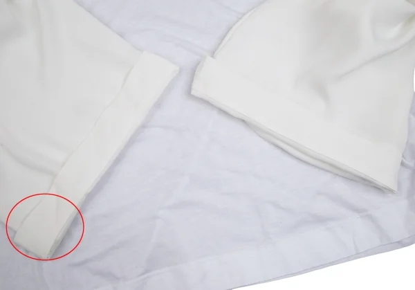 タケシコウサカバイ ワイズ ピンクレーベルTAKESHI KOSAKA by Y's Pink Label 袖着脱異素材切替カットソー 白2 K-113570_011