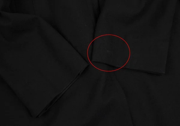 ワイズY's ウールスタンドカラーボタンレスロングジャケット 黒3 K-113574_006