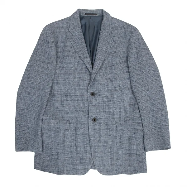 イッセイミヤケ メンISSEY MIYAKE MEN リネンウールBジャケット 水色2 K-113578_001