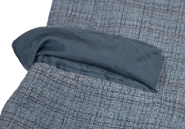 イッセイミヤケ メンISSEY MIYAKE MEN リネンウールBジャケット 水色2 K-113578_010