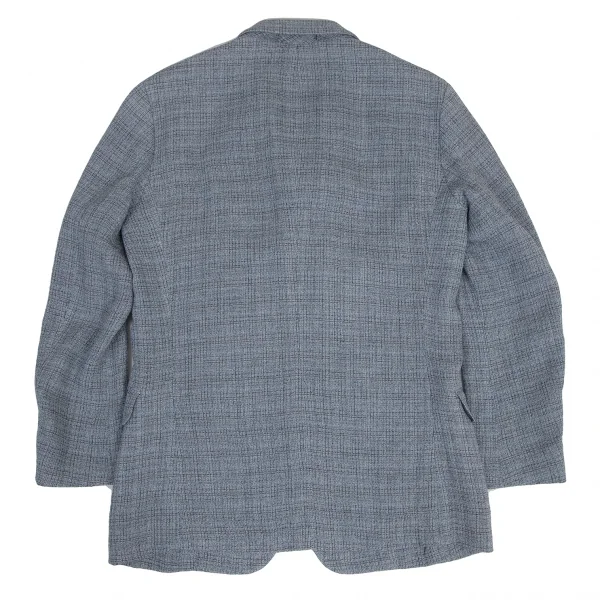 イッセイミヤケ メンISSEY MIYAKE MEN リネンウールBジャケット 水色2 K-113578_013