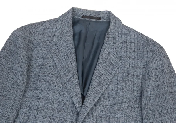 イッセイミヤケ メンISSEY MIYAKE MEN リネンウールBジャケット 水色2 K-113578_002