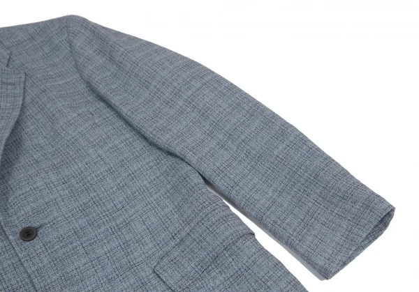 イッセイミヤケ メンISSEY MIYAKE MEN リネンウールBジャケット 水色2 K-113578_005