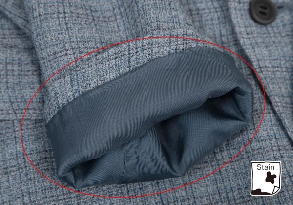 イッセイミヤケ メンISSEY MIYAKE MEN リネンウールBジャケット 水色2 K-113578_007