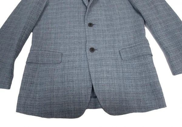 イッセイミヤケ メンISSEY MIYAKE MEN リネンウールBジャケット 水色2 K-113578_008