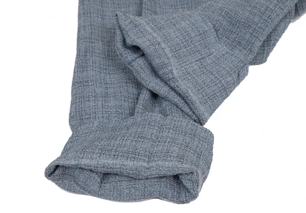 イッセイミヤケ メンISSEY MIYAKE MEN リネンウールツータックパンツ 水色2 K-113579_008