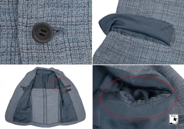 イッセイミヤケ メンISSEY MIYAKE MEN リネンウールBセットアップスーツ 水色2 K-113580_007