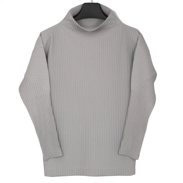 オムプリッセ イッセイ ミヤケHOMME PLISSE ISSEY MIYAKE プリーツハイネックカットソー ライトグレー3 K-113584_001