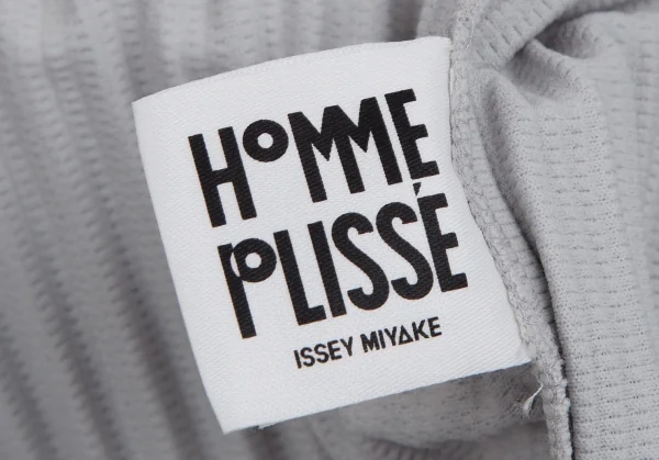 オムプリッセ イッセイ ミヤケHOMME PLISSE ISSEY MIYAKE プリーツハイネックカットソー ライトグレー3 K-113584_013