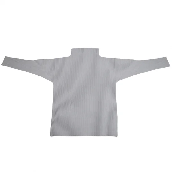 オムプリッセ イッセイ ミヤケHOMME PLISSE ISSEY MIYAKE プリーツハイネックカットソー ライトグレー3 K-113584_002