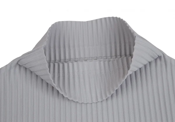 オムプリッセ イッセイ ミヤケHOMME PLISSE ISSEY MIYAKE プリーツハイネックカットソー ライトグレー3 K-113584_004