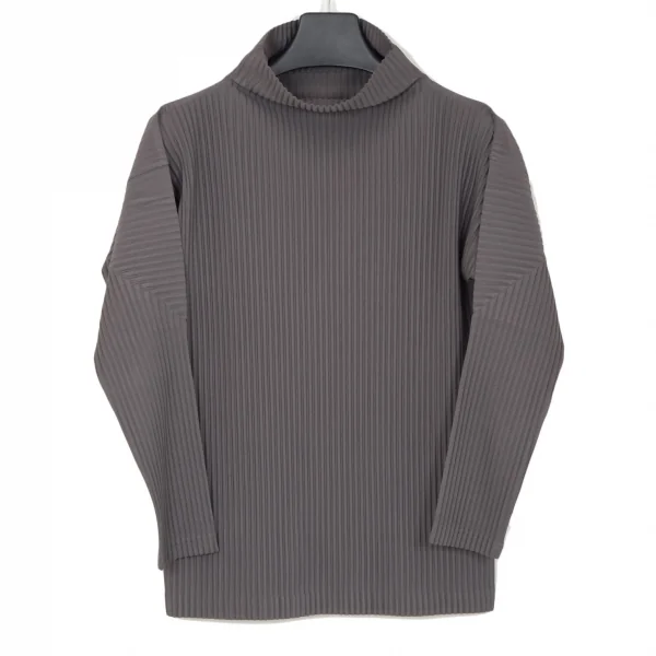 オムプリッセ イッセイ ミヤケHOMME PLISSE ISSEY MIYAKE プリーツハイネックカットソー グレー3 K-113585_001
