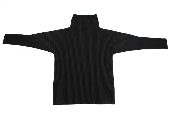オムプリッセ イッセイ ミヤケHOMME PLISSE ISSEY MIYAKE プリーツハイネックカットソー 黒3 K-113586_009