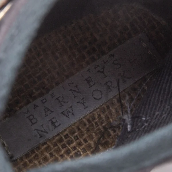 バーニーズニューヨークBARNEYS NEW YORK キャンバスラバーブーツ 黒38(24cm位) K-113597_013