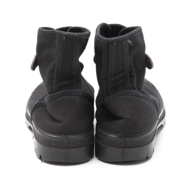 バーニーズニューヨークBARNEYS NEW YORK キャンバスラバーブーツ 黒38(24cm位) K-113597_006