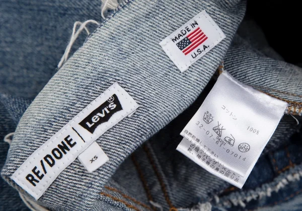 リーバイス リダンLEVI'S RE/DONE 解体再構築カットオフデニムジャケット 淡インディゴXS K-113599_019