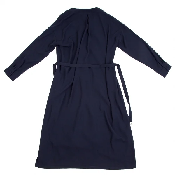 コルピエロCol Pierrot ポリカシュクールブラウスワンピース 紺M位 K-113621_010