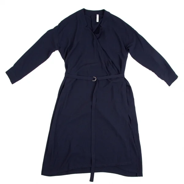 コルピエロCol Pierrot ポリカシュクールブラウスワンピース 紺M位 K-113621_002