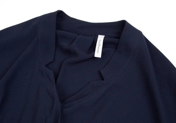 コルピエロCol Pierrot ポリカシュクールブラウスワンピース 紺M位 K-113621_003