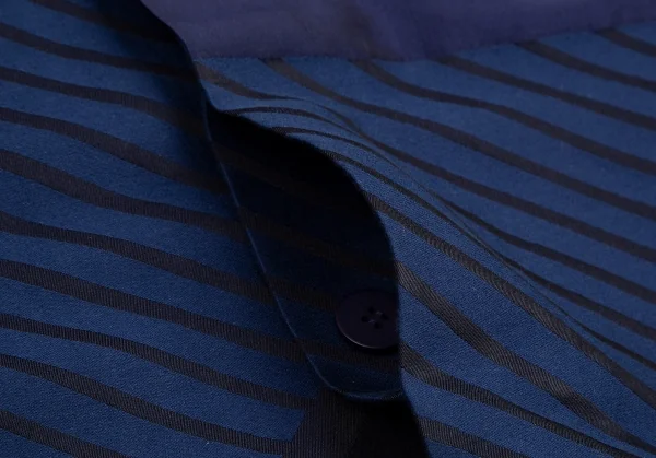 イッセイミヤケ アイム メンISSEY MIYAKE IM MEN STEP バイアスストライプカットジャガードパッカブルコート 青M位 K-113631_012