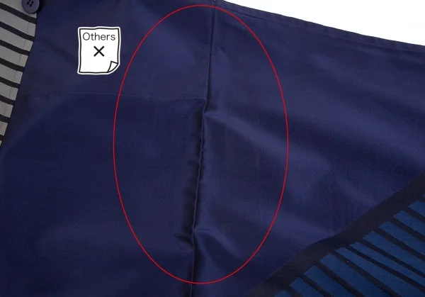 イッセイミヤケ アイム メンISSEY MIYAKE IM MEN STEP バイアスストライプカットジャガードパッカブルコート 青M位 K-113631_015