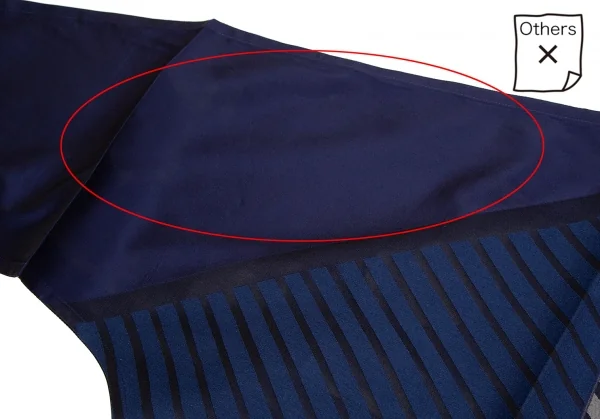 イッセイミヤケ アイム メンISSEY MIYAKE IM MEN STEP バイアスストライプカットジャガードパッカブルコート 青M位 K-113631_016