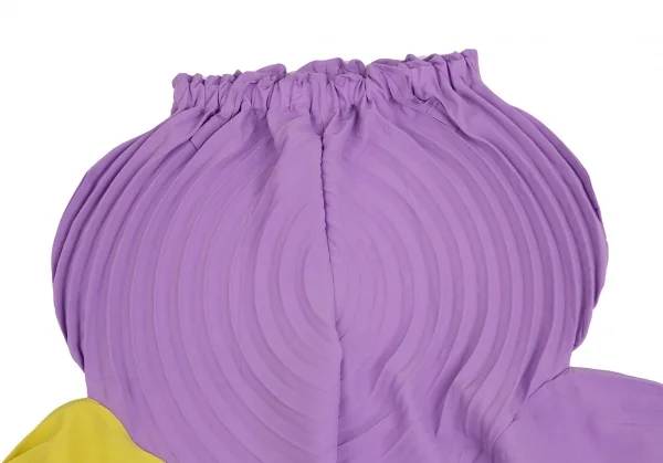 イッセイミヤケISSEY MIYAKE LINK RINGS バイカラーリングプリーツパンツ パープル黄2 K-113649_003